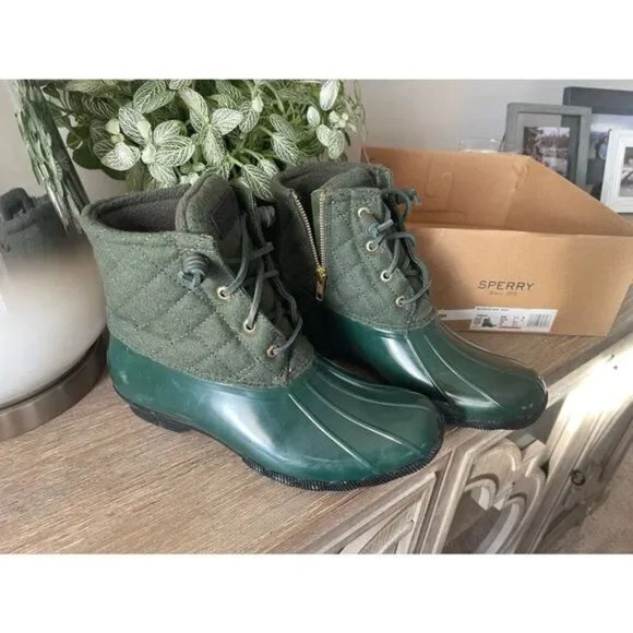 NEW Sperry Saltwater Quilted Waterproof Rain Boot - Picture 3 of 7